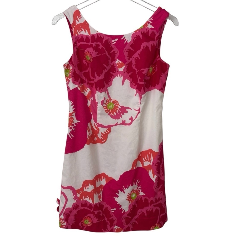 Lilly Pulitzer Pink and White Floral Dress Size 2